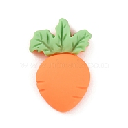 Opaque Resin Cabochos, Imitation Vegetable, Carrot Pattern, 23.5x15.5x6.5mm(RESI-WH0026-78I)