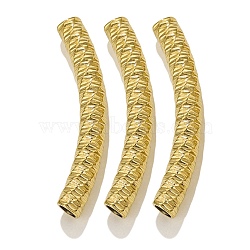 304 Stainless Steel Curved Tube Beads, Golden, 37x5mm, Hole: 3mm(STAS-M071-03J-G)