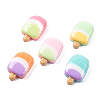 Resin Cabochon, Ice Cream, Mixed Color, 24x15.5x6mm