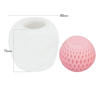 DIY Candle Silicone Molds, for Candle Making, Food Grade Silicone, Flower, White, 8.5x7.1cm