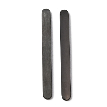 304 Stainless Steel Flat Ring Blanks, Stamping Blanks Finger Ring Finding, Electrophoresis Black, 52x5x1.5mm