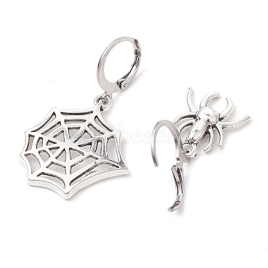 Boucles d'oreilles pendantes en alliage de style tibétain(EJEW-JE05852-1)-4