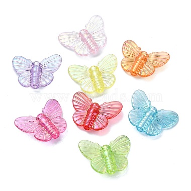 Mixed Color Butterfly Acrylic Beads