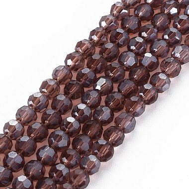 4mm CoconutBrown Round Glass Beads