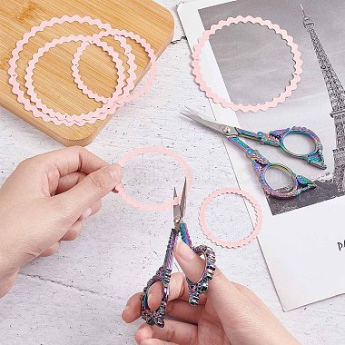 2Pcs 2 Style Stainless Steel Retro-style Sewing Scissors for Embroidery(TOOL-SC0001-29)-5