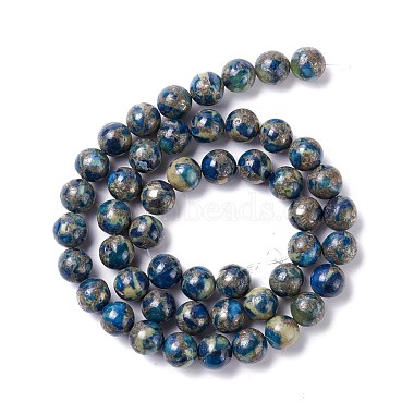 Assembled Synthetic Pyrite and Vesuvianite Beads Strands(G-K317-A23)-2