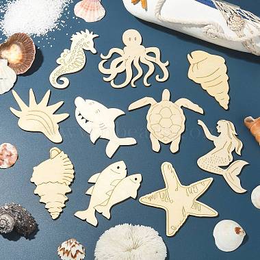 Unfinished Wooden Ocean Creature Cutouts(WOOD-CJC0010-02)-5
