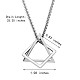 304 Stainless Steel Triangle & Rhombus Pendant Necklace with Box Chains(JN1045C)-3
