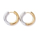 Two Tone 304 Stainless Steel Hinged Hoop Earrings for Women(EJEW-A073-01D)-1