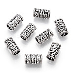 Tibetan Style Alloy European Beads, Large Hole Beads, Cadmium Free & Lead Free, Column, Antique Silver, 13.5x8mm, Hole: 5.5mm, about 3625pcs/5000g(TIBEB-TAC0002-08AS)