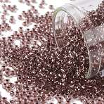 TOHO Round Seed Beads, Japanese Seed Beads, (746) Copper Lined Light Amethyst, 11/0, 2.2mm, Hole: 0.8mm, about 1110pcs/10g(X-SEED-TR11-0746)