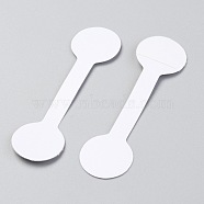 Paper Jewelry Display Price Label Cards, Paper Price Tag, Sticky, Round, White, 5x1.4x0.02cm(CDIS-H004-01A)