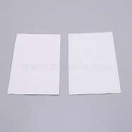 Self Adhesive Polyester Hook and Loop Tapes, Rectangle, White, 15x10x0.3cm(DIY-WH0210-10B)