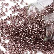 TOHO Round Seed Beads, Japanese Seed Beads, (746) Copper Lined Light Amethyst, 11/0, 2.2mm, Hole: 0.8mm, about 1110pcs/10g(X-SEED-TR11-0746)
