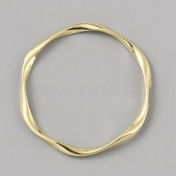 Alloy Linking Rings, Twisted Ring, Golden, 43x39x2.5mm, Inner Diameter: 38x35.5mm(FIND-WH0422-52D)
