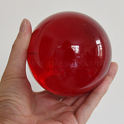 Glass Display Decorations, Crystal Ball, Round, Red, 20mm(DJEW-PW0001-51A-01)