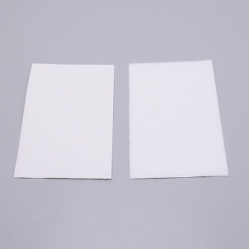 Self Adhesive Polyester Hook and Loop Tapes, Rectangle, White, 15x10x0.3cm
