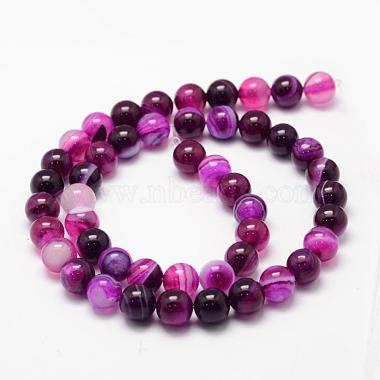 Natural Striped Agate/Banded Agate Bead Strands(G-K155-A-6mm-02)-4