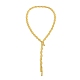 Brass Herringbone Chains Lariat Necklaces(NJEW-P289-06G)-2