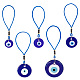 AHADEMAKER 5Pcs 5 Style Glass Evil Eye Pendant Decorations(HJEW-GA0001-32)-1