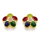 5 alliage -petal bouchons &eacute;mail de perles(X1-ENAM-TAC0023-02)-3
