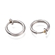 304 Stainless Steel Retractable Clip-on Hoop Earrings(STAS-O135-01A)-2
