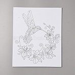 EVA Foam Craft Sheets, Bird with Flower Pattern, Rectangle, White, 245x210x3mm(FIND-WH0420-145)