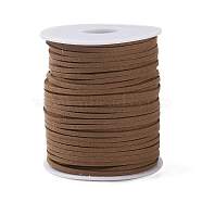 45M Faux Suede Cord, Faux Suede Lace, Camel, 2~2.5x1.5~2mm, about 50 Yards(45m)/Roll(LW-M003-29)