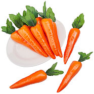 Foam & Plastic Simulation Carrot, Imitation Vegetable, for Kitchen Rrestaurant Window Decoration, Coral, 202x42x43.5mm(DJEW-WH0042-53)