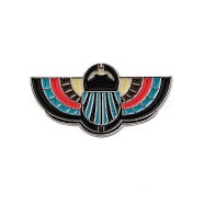 Alloy Brooches, Eagle Enamel Pins, Colorful, 19.5x37mm(JEWB-I034-24A)