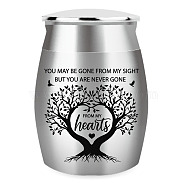 Column Mini Stainless Steel Urn for Human Pet Ashes, Small Cremation Urn, Memorial Keepsake Ash Holder, Tree, 30x40mm(AJEW-WH0540-016)