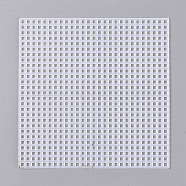 Cross Stitch Mesh Board, Plastic Canvas Sheets, Square, White, 117x117x1.5mm(X-DIY-WH0162-82)