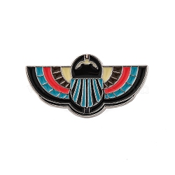 Alloy Brooches, Eagle Enamel Pins, Colorful, 19.5x37mm(JEWB-I034-24A)