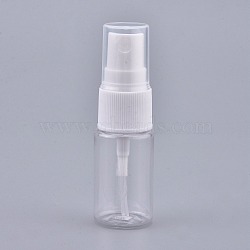 Empty Portable PET Plastic  Spray Bottles, Fine Mist Atomizer, with Dust Cap, Refillable Bottle, White, 7.55x2.3cm, Capacity: 10ml(0.34 fl. oz)(MRMJ-K002-B02)