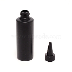 Plastic Squeeze Bottle, Liqiud Bottle, Column, Black, 4.5x16.2cm, Inner Diameter: 2.4cm, Capacity: 150ml(5.07fl. oz)(AJEW-WH0258-126)