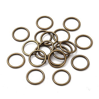 Alloy Jump Rings, Round Ring, Antique Bronze, 12x1.2mm, 16 Gauge, Inner Diameter: 9.3mm