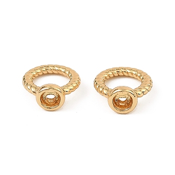Brass Bead Cap Pendant Bails, for Globe Glass Bubble Cover Pendants, Real 18K Gold Plated, 8.5x7.5x3.5mm