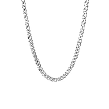 201 Stainless Steel Curb Chain Necklaces for Men, Stainless Steel Color, 19.88 inch(50.5cm), Link: 3.5x2.5x1mm
