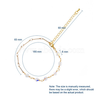 Bicone Austrian Crystal Beaded Bracelets(BJEW-JB04806)-6