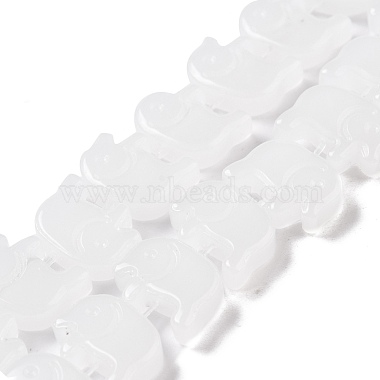 White Elephant Glass Beads