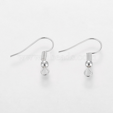 Grade A Silver Color Plated Iron Earring Hooks(EC135-S-NF)-3