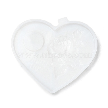 Heart Shaped with Rose Tealight Candle Holder Silicone Molds(SIL-Z018-02)-2