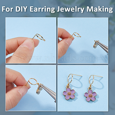 30Pcs Brass Stud Earring Findings(KK-HS0001-73B)-4