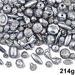 214G Pearlized Opaque Acrylic Beads, Mixed Shapes, Light Steel Blue, 6~26x6~18x3.5~14.5mm, Hole: 1.6~3mm(OACR-YW0004-40)