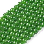 15~16 inch Natural Chinese jade/Southern Jade Round Beads Strands, Dyed, 8mm, hole: about 1mm(X-GSR063)