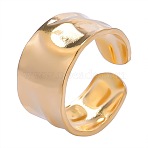 304 Stainless Steel Open Cuff Rings, Wide Band Rings for Women Men, Golden(RE9751-2)
