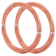 Red Copper Craft Wire, Round, Raw(Unplated), 20 Gauge, 0.8mm, about 16.40 Feet(5m)/Bundle(CWIR-WH0017-02A)