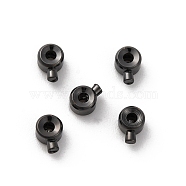 Brass Beads, Long-Lasting Plated, Gunmetal, 4.5x2.5x3mm, Hole: 0.8mm(KK-C071-04B)