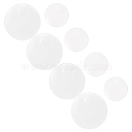 AHADEMAKER 8Pcs 2 Style Acrylic Magnifiers, Single/Double Convex Lens, Clear, 49~75x5~7.5mm, 4pcs/style(AJEW-GA0004-96)