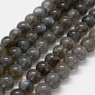 Natural Labradorite Beads Strands, Grade AAA, Round, 8mm, Hole: 0.8mm, about 50pcs/strand, 15.7 inch(G-K285-03-8mm)